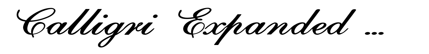 Calligri Expanded Bold Italic